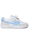 PALM ANGELS PALM ANGELS 'PALM BEACH UNIVERSITY' WHITE LEATHER SNEAKERS