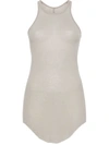 Rick Owens Off-white Basic Rib Tank Top In Light Grey