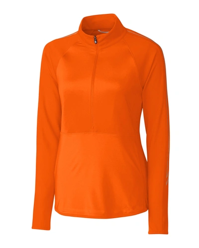 Cutter & Buck Ladies' Pennant Sport Half-zip Jacket In Orange