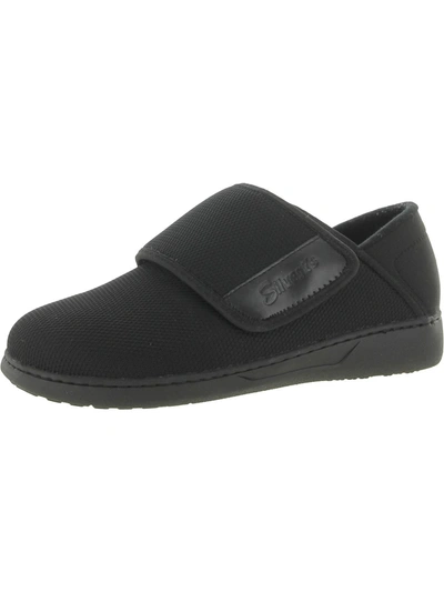 Silvert's Mens Mesh Comfort Slip-on Shoes In Black