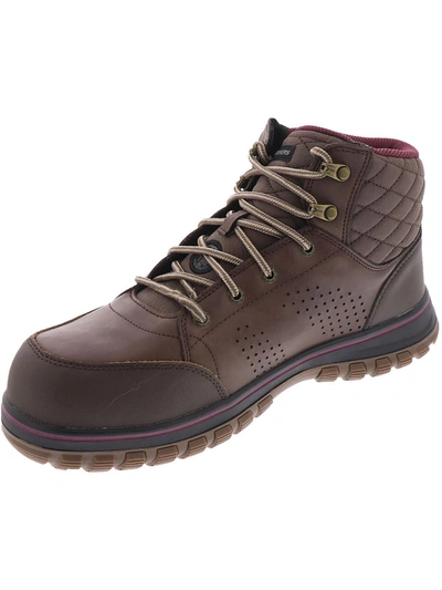 Skechers Mccoll Womens Leather Steel Toe Work & Safety Boot In Grey