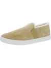 VINCE BLAIR WOMENS SUEDE SHEARLING LOAFERS