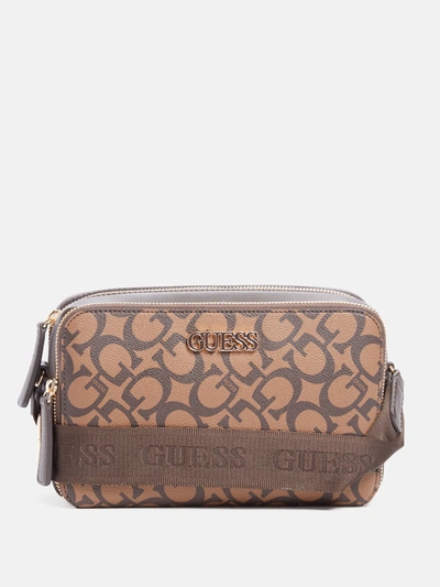 Guess Factory Artemis Mini Crossbody In Brown