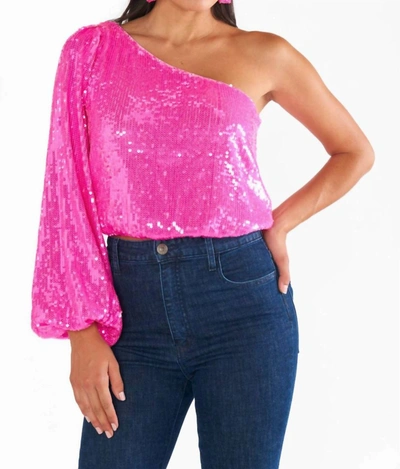 Minkpink Party Top In Bright Pink