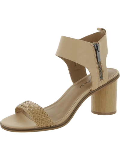 Lucky Brand Pomee Womens Leather Ankle Heels In Beige