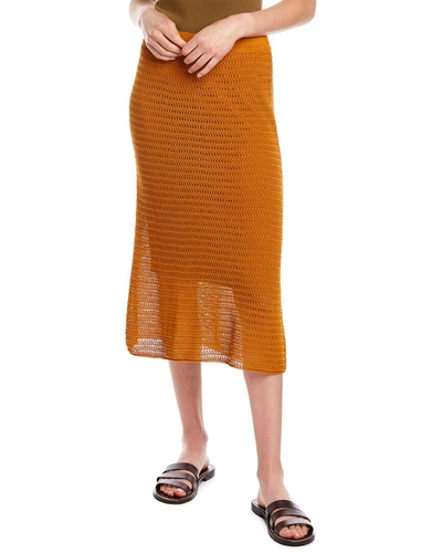 Vince Crochet Skirt In Orange