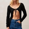Alohas Witty Knit Top In Black