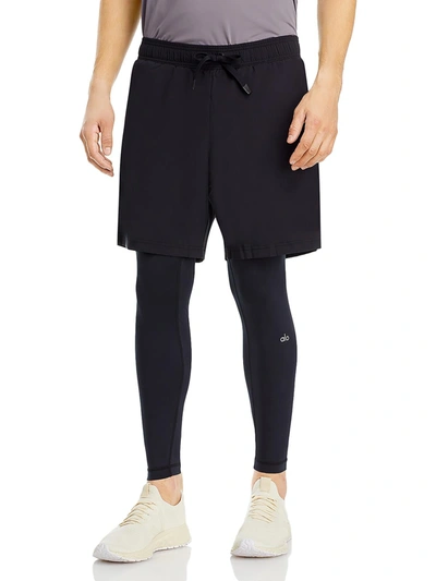 Alo Yoga Black Stability 2-in-1 Shorts