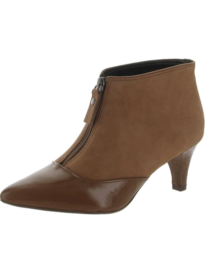 Marc Joseph Riverside Womens Nubuck Heels Booties In Brown