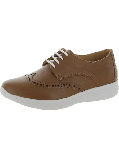 Driver Club Usa Raleigh Womens Leather Lace-up Oxfords In Brown