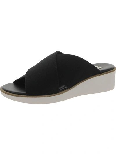 Ed Ellen Degeneres Svetlana Womens Stretch Comfort Fit Wedge Sandals In Black