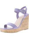 MARC FISHER WOMENS CORK ANKLE STRAP WEDGE SANDALS