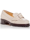 ALEXANDRE BIRMAN MAXI CLARITA WOMENS LEATHER KNOT FRONT LOAFERS