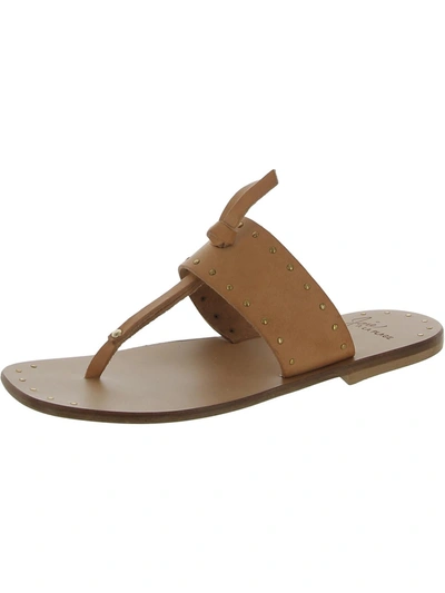 Joie Baeli Womens Leather Thong Slide Sandals In Brown