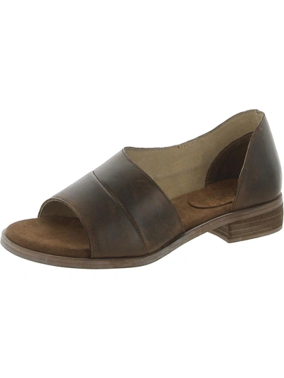 Diba True Derby City Womens Leather Slip On D'orsay In Brown