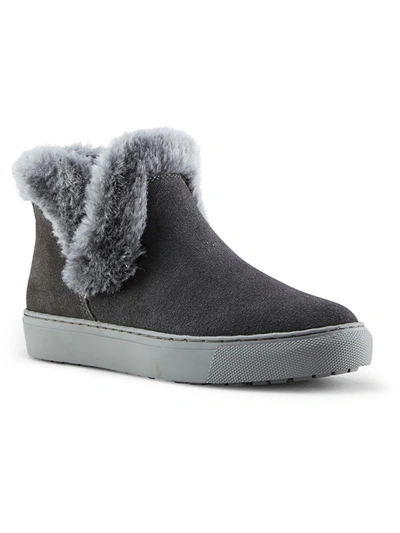 Cougar Women's Duffy Polar Plush Waterproof Suede Booties In Pewter