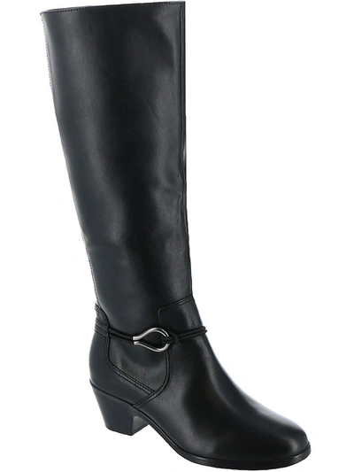 Clarks Emily2 Sky Womens Leather Zipper Knee-high Boots In Black