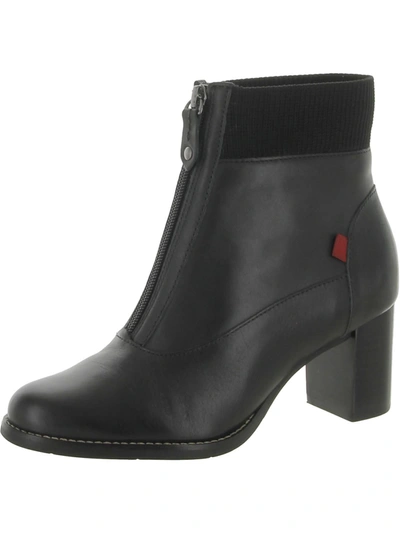 Marc Joseph University Pl. Womens Block Heel Stacked Heel Ankle Boots In Black