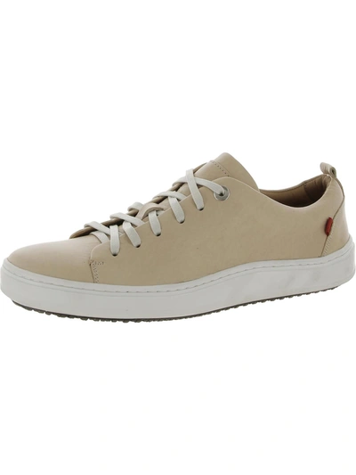 Marc Joseph Union Sq Womens Leather Lifestye Casual And Fashion Sneakers In Beige
