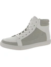 UNLISTED KENNETH COLE STAND MENS FAUX LEATHER LACE-UP HIGH-TOP SNEAKERS