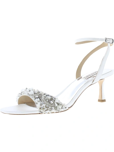 Badgley Mischka Telissa Womens Embellished Ankle Strap Heels In Multi