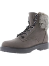 Bandolino Womens Faux Leather Faux Fur Trim Ankle Boots In Multi