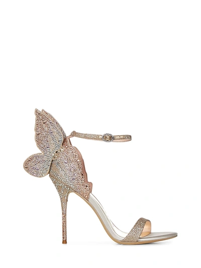 Sophia Webster Chiara Butterfly Embellished Stiletto Sandals In Grigio