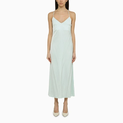 Ivy & Oak Ivy Oak Noel Light Aqua Satin Dress In Light Blue