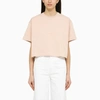 AUTRY AUTRY PEONY ROSE COTTON CROPPED T-SHIRT