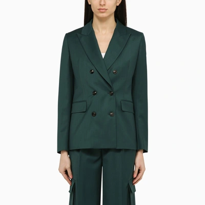 AMIRI FOREST GREEN DOUBLE-BREASTED JACKET IN WOOL