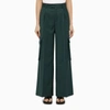 AMIRI FOREST GREEN WOOL TROUSERS