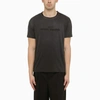 MAISON MARGIELA MAISON MARGIELA BLACK WASHED-OUT COTTON T-SHIRT WITH REVERSE LOGO