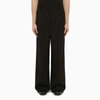 Ami Alexandre Mattiussi Black Elasticized Waist Trousers In Black