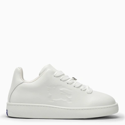 Burberry Leather Embossed Box Sneakers In White