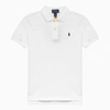 POLO RALPH LAUREN WHITE COTTON POLO SHIRT WITH LOGO