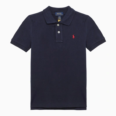 Polo Ralph Lauren Kids' Blue Navy Cotton Polo Shirt With Logo