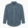 POLO RALPH LAUREN BLUE DENIM BUTTON-DOWN SHIRT