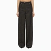 Ferragamo Wide Dark Denim Jeans In Multicolor