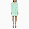 PATOU SINGLE-BREASTED MINT GREEN COTTON COAT