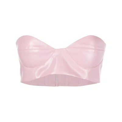 Alex Perry Bustier-neckline Cropped Top In Pink