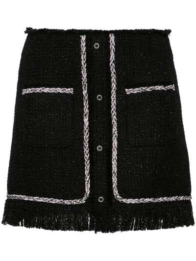 Giuseppe Di Morabito Tweed Mini Skirt In Black