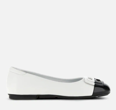 Hogan H661 Leather Ballerina Shoes In Multi