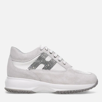 Hogan Interactive H Strass Sneakers In White
