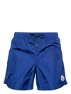 MONCLER MONCLER APPLIQUÉ-LOGO DRAWSTRING SWIM SHORTS