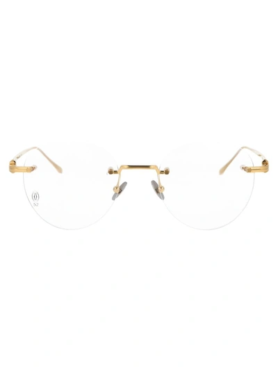 Cartier Ct0342o Glasses In 002 Gold Gold Transparent