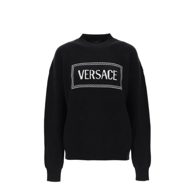 Versace Sweater In Black