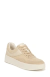 Vince Warren Mixed Leather Court Sneakers In Macadamia