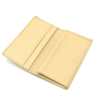 Pre-owned Chanel Beige Leather Wallet  ()