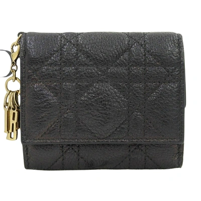 Dior Lady  Black Leather Wallet  ()