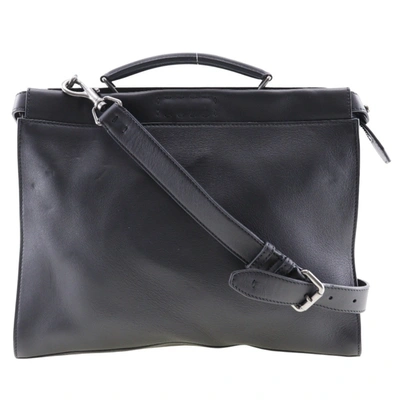 Fendi Peekaboo Black Leather Shoulder Bag ()